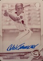 2018 Bowman Draft Chrome Draft Picks Autographs #CDAAT Alek Thomas Magenta Print Plate 1/1 Baseball Card