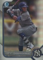 2022 Bowman Draft #BDC79 Roderick Arias Chrome-Refractor Baseball Card
