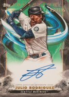 2023 Topps Inception Rookie & Emerging Stars Autographs #BRESJR Julio Rodriguez Green Baseball Card