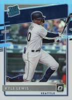 2020 Panini Donruss Optic #56 Kyle Lewis Carolina Blue & White Baseball Card