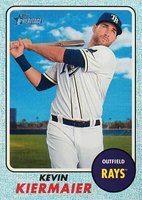 2017 Topps Heritage  #352 Kevin Kiermaier Blue Border Baseball Card