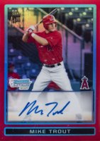 2009 Bowman Chrome Prospects #BCP89 Mike Trout Red Refractor Baseball Card