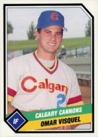 1989 CMC Calgary #23 Omar Visquel Calgary Cannons Baseball Card