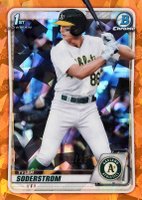 2020 Bowman Draft Chrome Sapphire Edition #BD119 Tyler Soderstrom Orange Baseball Card