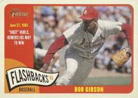 2014 Topps Heritage Baseball Flashbacks #BF-BG Bob Gibson Baseball Card