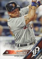2016 Topps #250 Miguel Cabrera Swinging Baseball Card