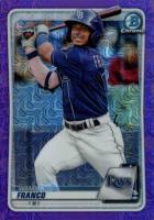 2020 Bowman Chrome Mega Box #BCP1 Wander Franco Purple Refractor Baseball Card
