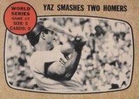 1968 O-Pee-Chee #152 World Series Game #2 Yaz Smashes Two Homers Baseball Card