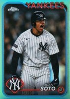 2024 Topps Chrome Update #USC1 Juan Soto Aqua Refractor Baseball Card