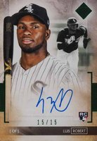 2020 Topps Transcendent Collection Autographs #LR Luis Robert Emerald Baseball Card