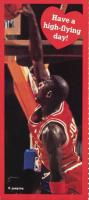 1991 Cleo Michael Jordan Valentines # Have A High-Flying Day! Large-Red Border-Perforated Basketball Card