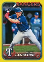 2024 Topps Update #US151 Wyatt Langford Yellow Baseball Card
