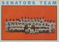1964 Topps #343 Senators Team Baseball Card