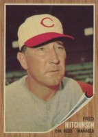 1962 Topps #172GT Fred Hutchinson Green Tint Baseball Card