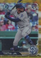 2019 Bowman Chrome #26 Fernando Tatis Jr. Gold Refractor Baseball Card