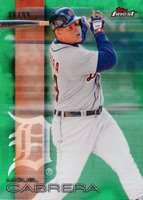 2016 Finest #65 Miguel Cabrera Green Refractor Baseball Card