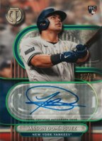 2024 Topps Tribute Tribute Autographs #TAJD Jasson Dominguez Green Baseball Card