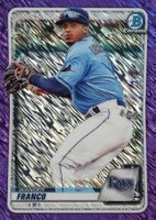 2020 Bowman Chrome Prospects #BCP163 Wander Franco Purple Shimmer Baseball Card