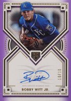 2022 Topps Definitive Definitive Rookie Autographs #BWJ Bobby Witt Jr. Purple Baseball Card