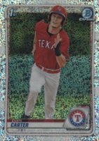 2020 Bowman Draft #BD126 Evan Carter Chrome-Sparkle Refractor Baseball Card