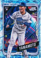 2024 Topps Chrome Cosmic #125 Yoshinobu Yamamoto Nucleus Refractor Baseball Card