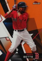 2018 Finest  #38 Mookie Betts Orange Refractor Baseball Card