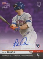 2019 Topps Now #32C Pete Alonso Autograph-Purple Baseball Card