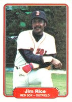 1982 Fleer #305 Jim Rice Baseball Card