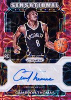 2021 Panini Prizm Sensational Signature #SSCAM Cameron Thomas Choice Basketball Card