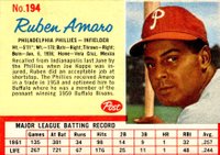 1962 Post Cereal #194 Ruben Amaro Baseball Card