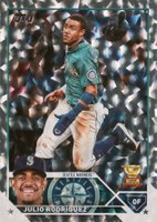 2023 Topps #330 Julio Rodriguez Silver Foil Baseball Card