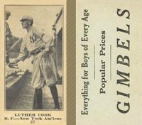 1916 Gimbels #37 Luther Cook Baseball Card