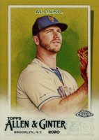 2020 Topps Allen & Ginter Chrome #34 Pete Alonso Gold Refractor Baseball Card