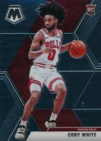 2019 Panini Mosaic #211 Coby White White Jersey Basketball Card