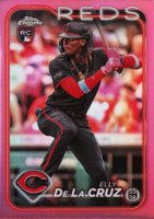 2024 Topps Chrome #44 Elly de La Cruz Pink Refractor Baseball Card