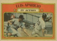 1972 Topps Cloth Sticker # Luis Aparicio Hand Cut Baseball Card