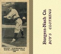 1916 Burgess-Nash Co. #199 Heiny Zimmerman Baseball Card