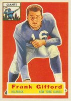 1956 Topps #53 Frank Gifford Football Card
