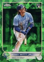 2022 Topps Chrome Update Sapphire Edition #100 Bobby Witt Jr. Green Baseball Card