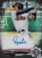 2017 Bowman Draft Chrome Draft Picks Autographs  #CDARL Royce Lewis Black Refractor Baseball Card
