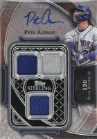 2022 Topps Sterling Sterling Swings Autograph Relics #SWARPA2 Pete Alonso Blue Baseball Card