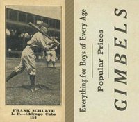1916 Gimbels #156 Frank Schulte Baseball Card