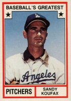 1982 TCMA Baseball's Greatest Pitchers #8 Sandy Koufax Baseball Card