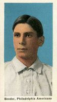 1910 Sporting Life # Chief Bender Blue Background Baseball Card