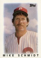 1986 Topps Mini League Leaders #55 Mike Schmidt Baseball Card