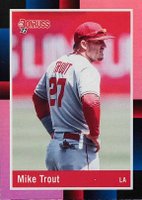 2022 Panini Donruss #265 Mike Trout Holo Pink Baseball Card