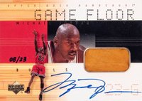 2000 Upper Deck Hardcourt Game Floor #MJ-A Michael Jordan Autograph Basketball Card