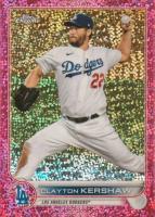 2022 Topps Chrome #183 Clayton Kershaw Magenta Speckle Refractor Baseball Card