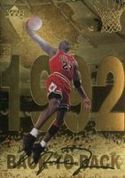 1998 Upper Deck Gatorade Michael Jordan #8 Back -to- Back Basketball Card