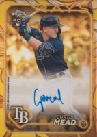2024 Topps Gilded Collection Topps Chrome Gold Autographs #CGACM Curtis Mead Yellow/Gold Baseball Card